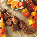 Citrus-Marinated Beef & Fruit Kabobs