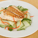 Pan-Roasted Florida Snapper with Minted Cucumber Ribbons